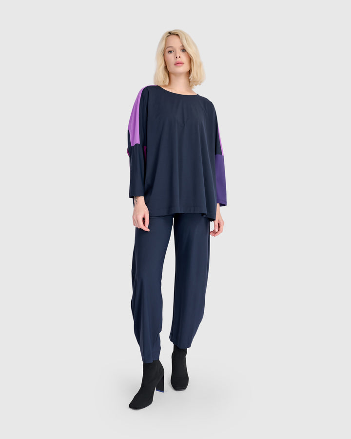 Tekbika Iris Top, Navy Mix