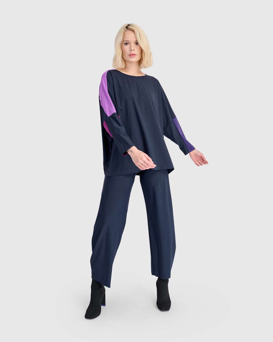 Tekbika Iris Top, Navy Mix