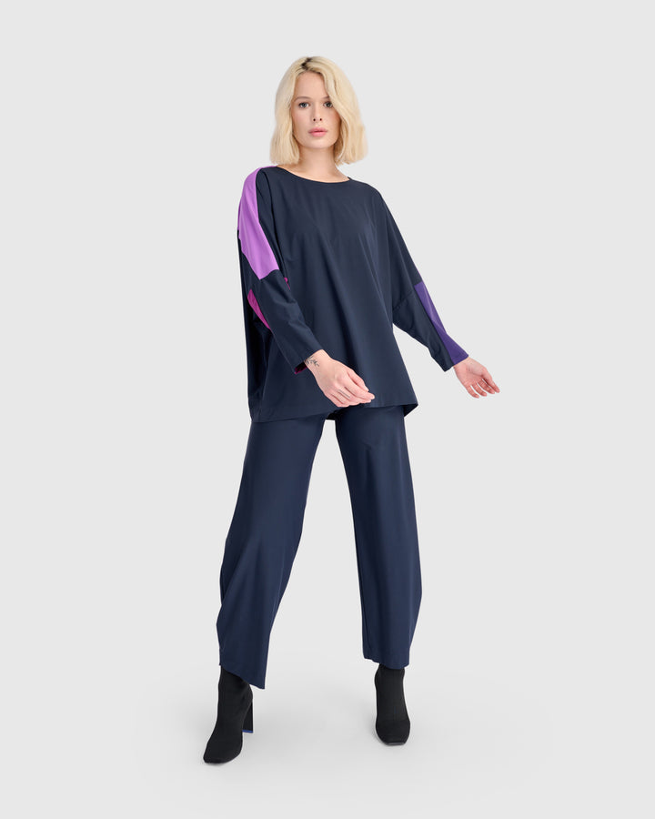 Tekbika Iris Top, Navy Mix