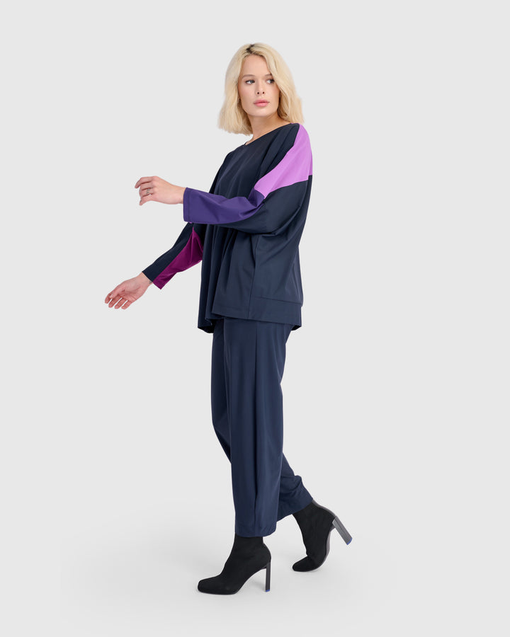 Tekbika Iris Top, Navy Mix