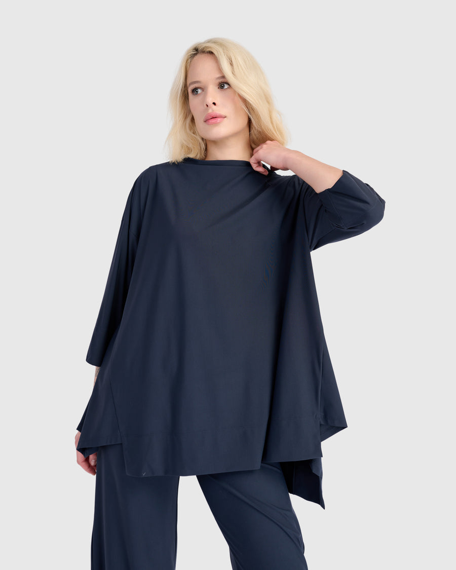 Tekbika Geranium Top, Navy Mix main image 1