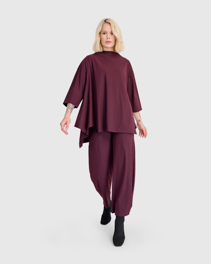 Essential Tekbika Trapeze Top, Wine