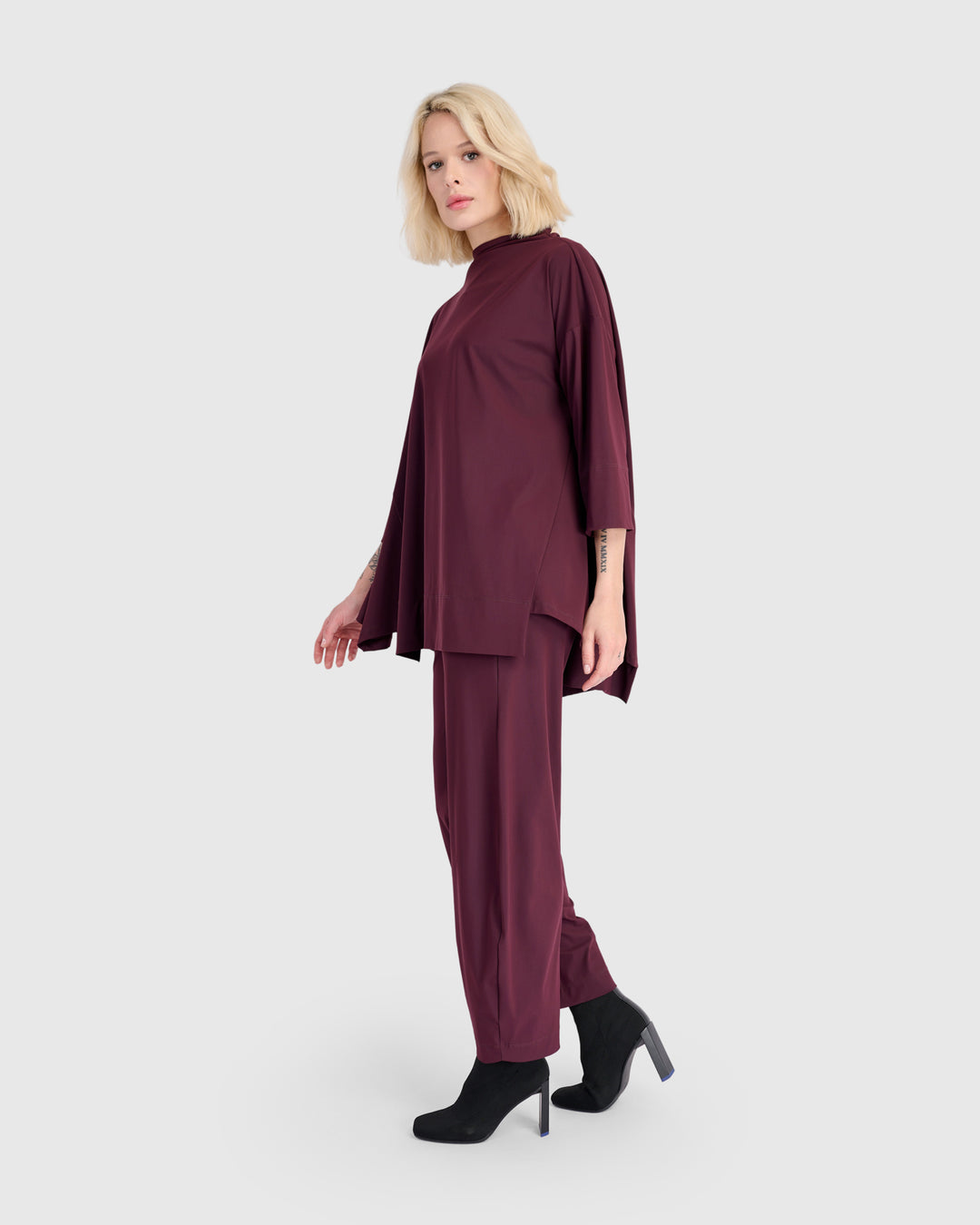 Essential Tekbika Trapeze Top, Wine
