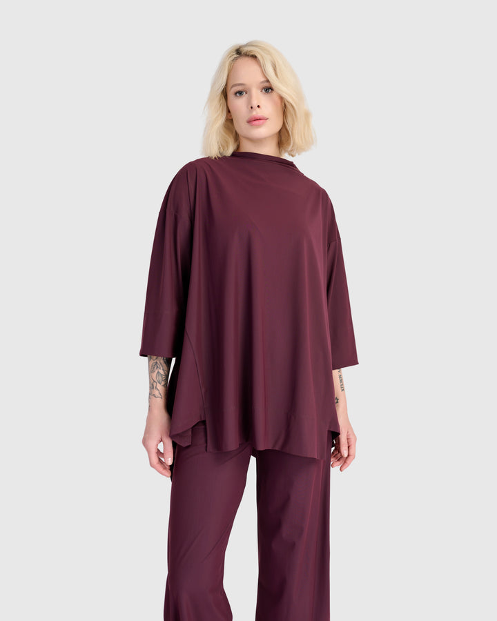 Essential Tekbika Trapeze Top, Wine