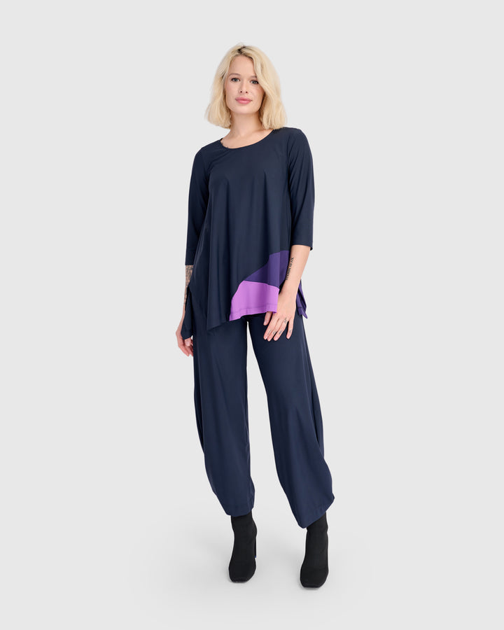 Tekbika Geranium Top, Navy Mix