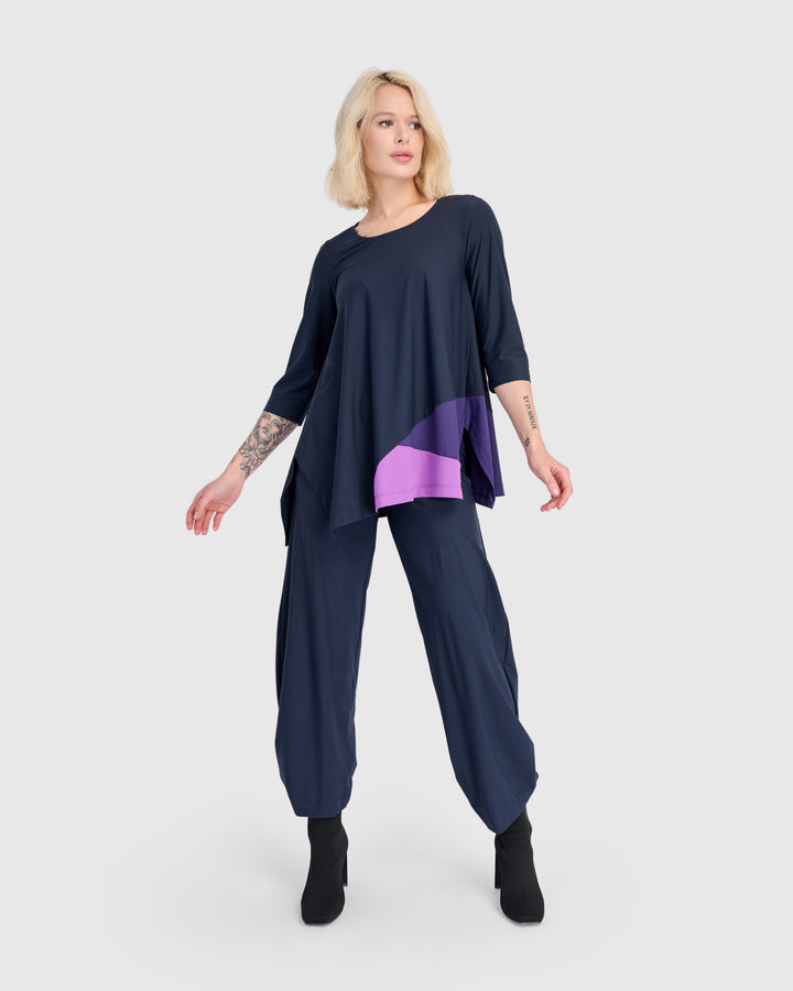Tekbika Geranium Top, Navy Mix