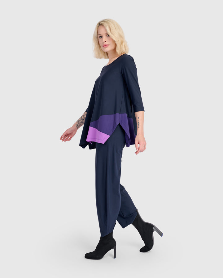 Tekbika Geranium Top, Navy Mix