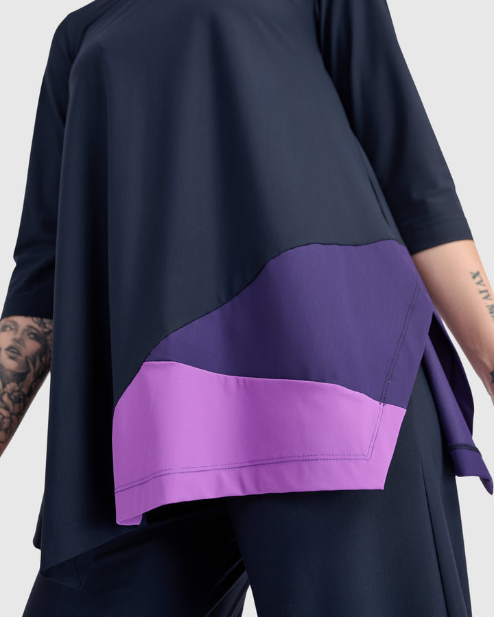 Tekbika Geranium Top, Navy Mix
