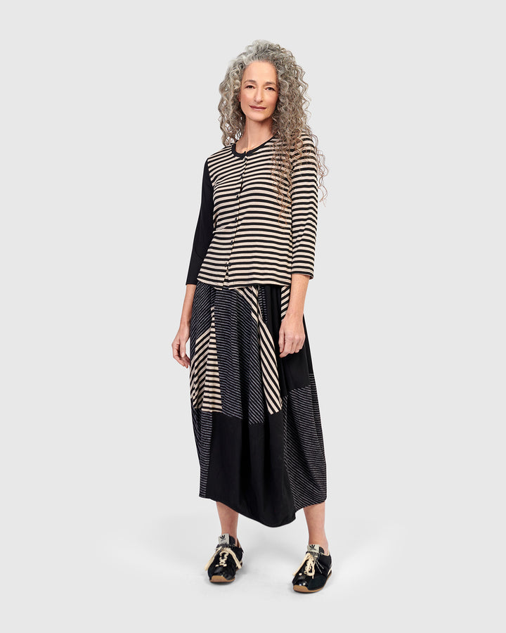 Urban Johannesburg Cocoon Skirt, Stripes