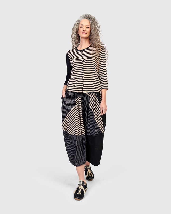 Urban Johannesburg Cocoon Skirt, Stripes