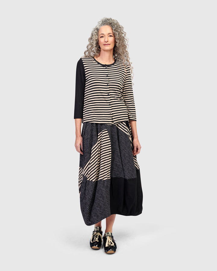 Urban Johannesburg Cocoon Skirt, Stripes