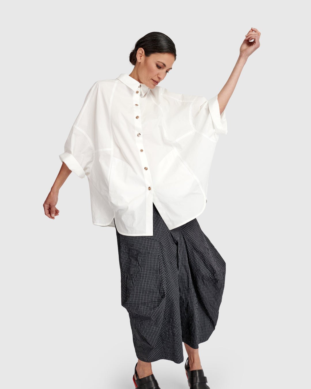 Urban Oversized Circle Shirt, White