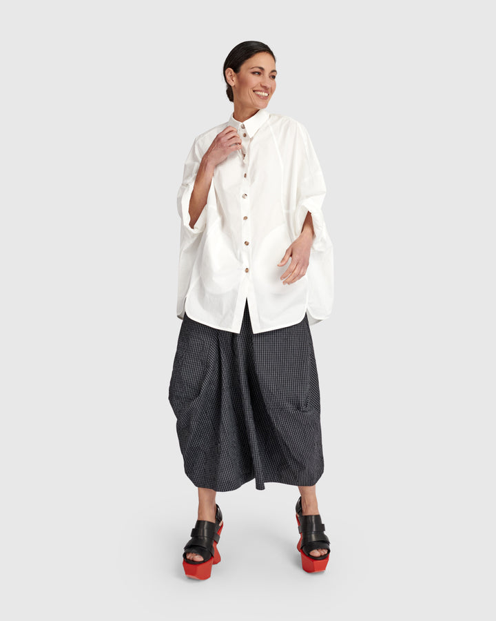 Urban Taffeta Harem Pockets Pants, Grid