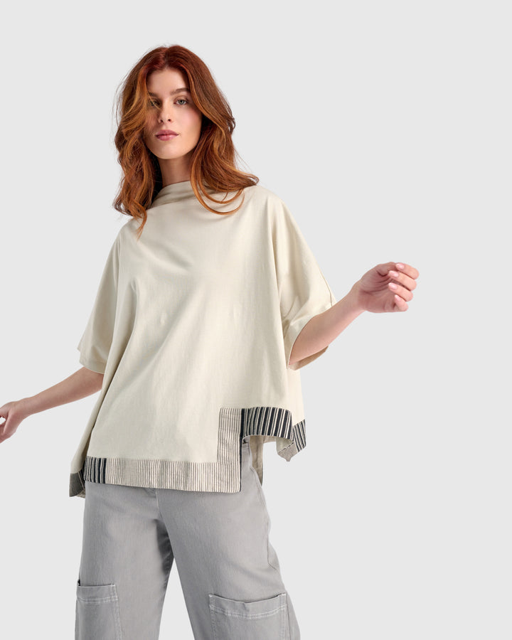 Urban On My Mind Boxy Top, Cream