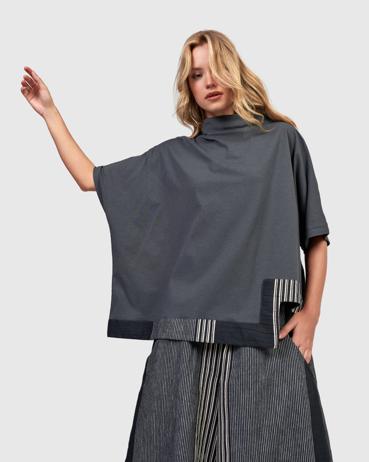 Urban On My Mind Boxy Top, Grey