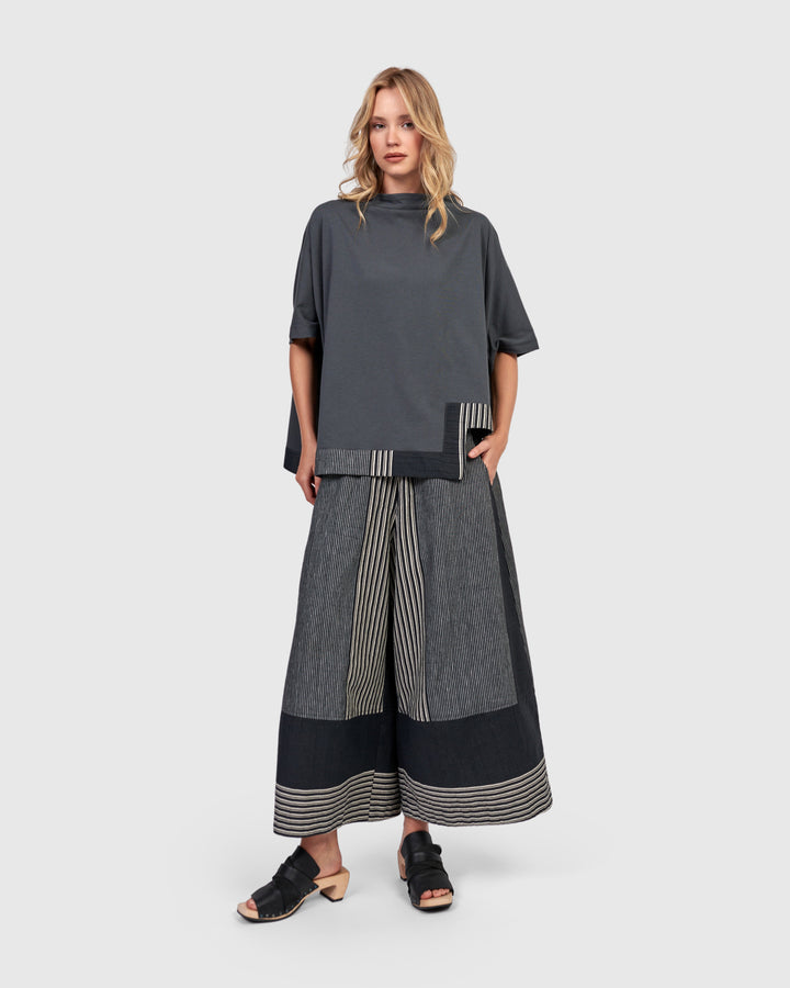 Urban Marisol Wide Leg Pant, Slate Stripes