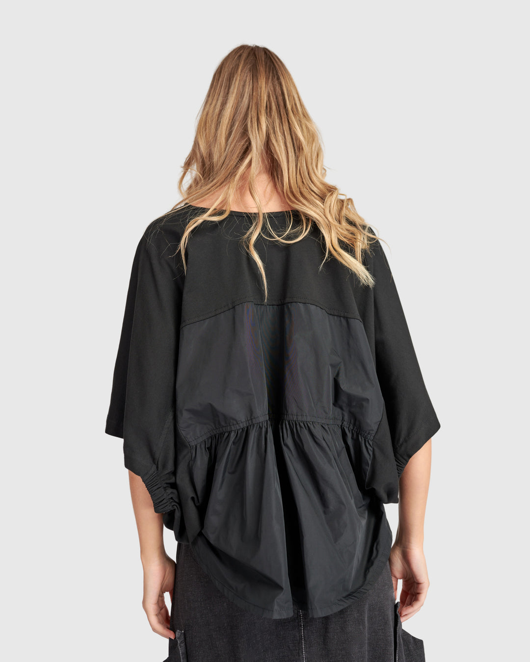 Urban Taffeta Butterfly Top, Black