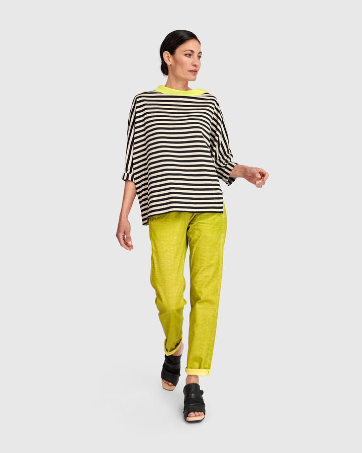 Urban Deuce Boxy Top, Cream Stripes