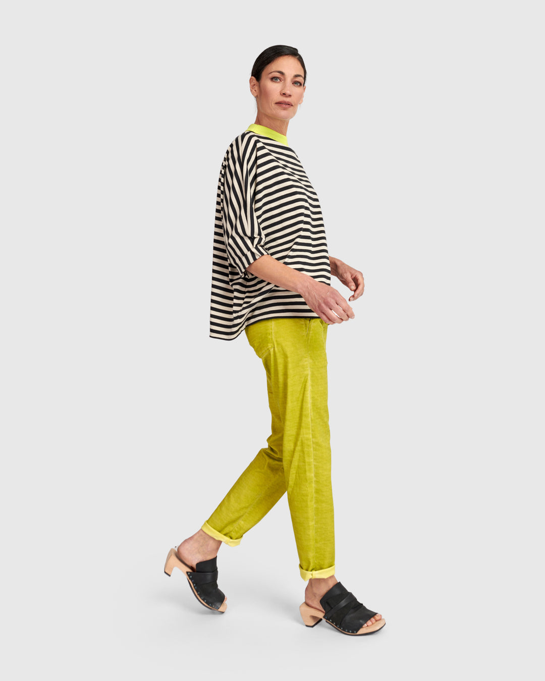 Urban Deuce Boxy Top, Cream Stripes