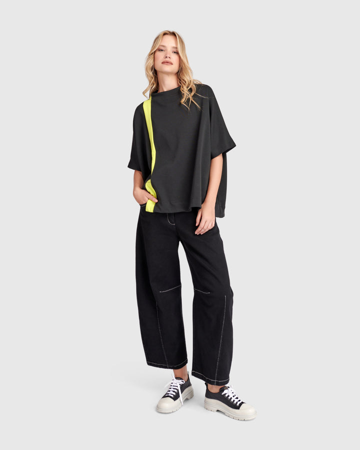 Urban Buzz Boxy Top, Soft Black