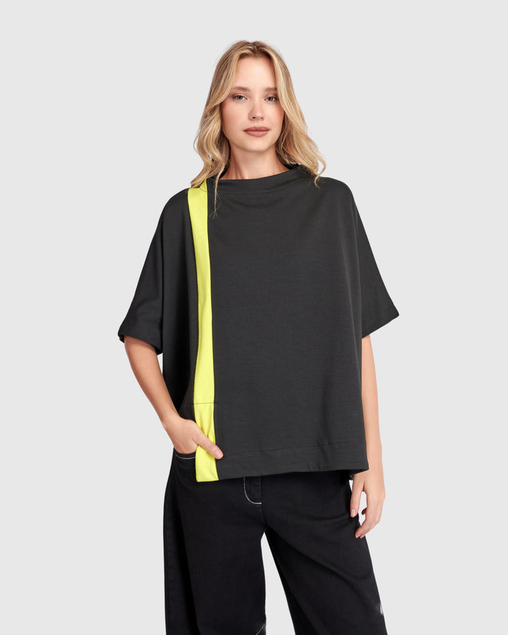 Urban Buzz Boxy Top, Soft Black