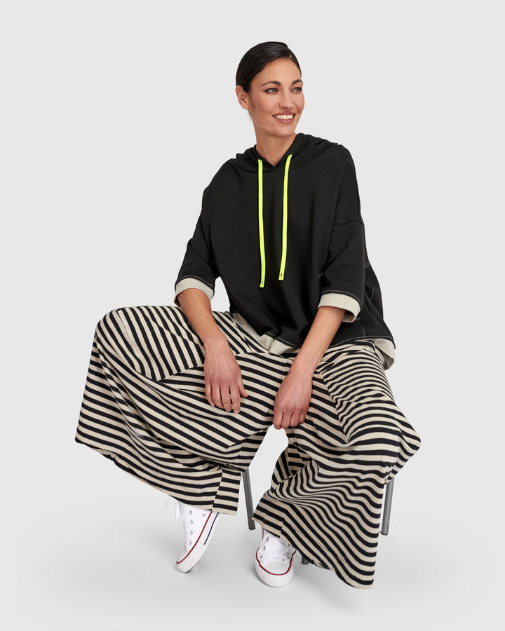 Urban Jersey Harem Pockets Pants, Stripes