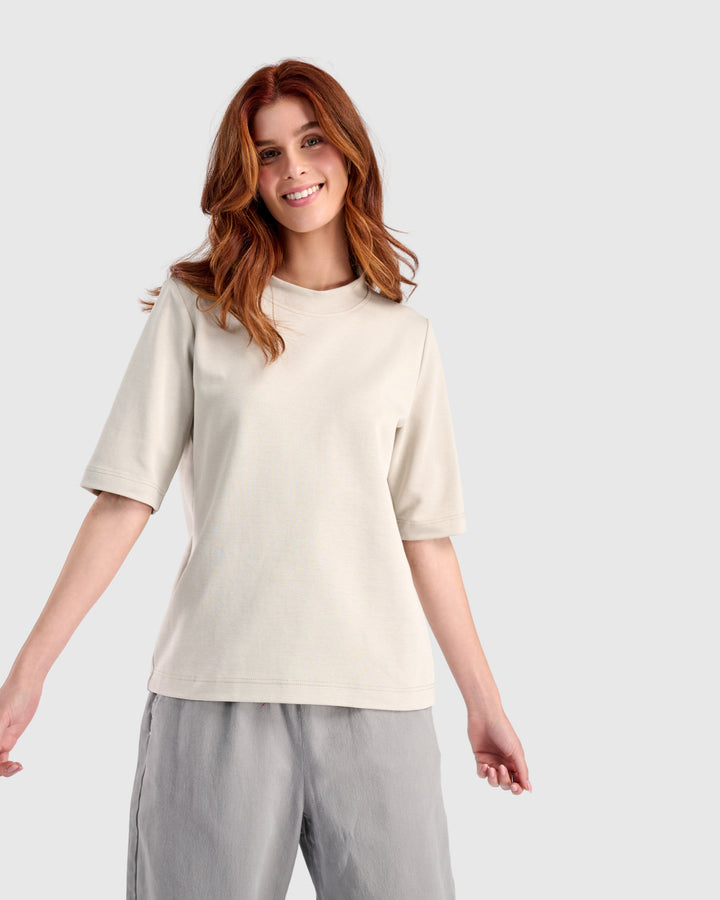 Urban Staple Elevated Tee, Cream