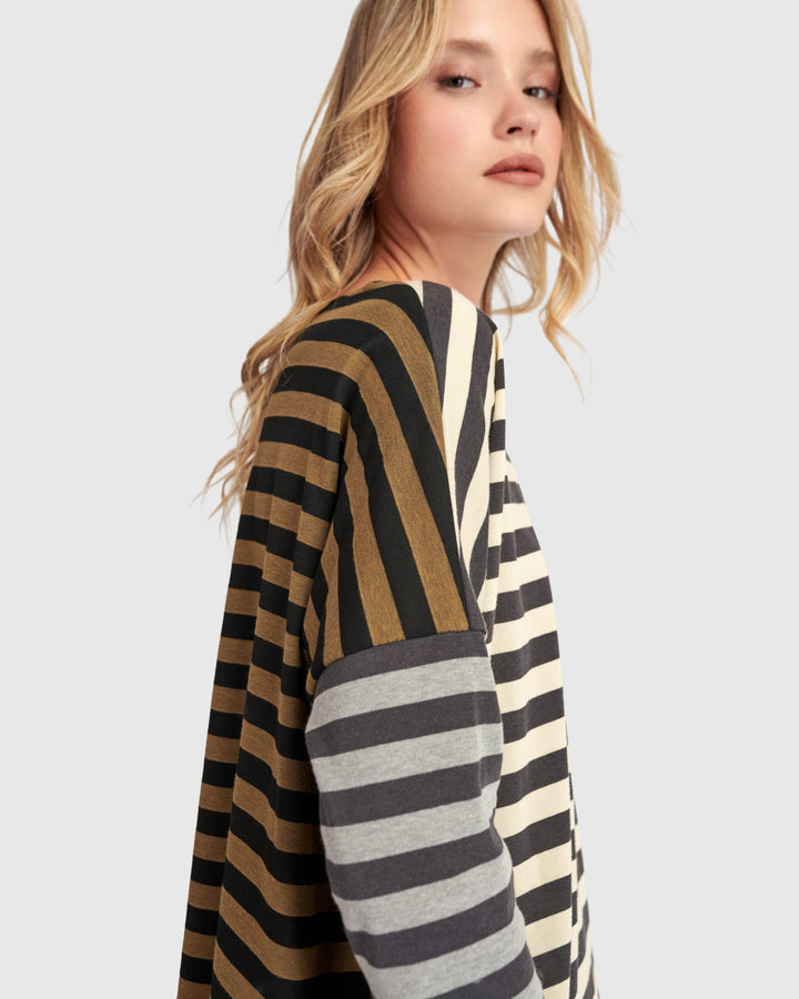 Urban Forever Boxy Tee, Stripes