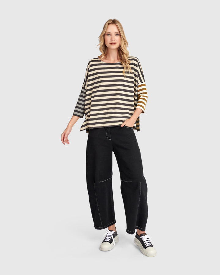 Urban Forever Boxy Tee, Stripes