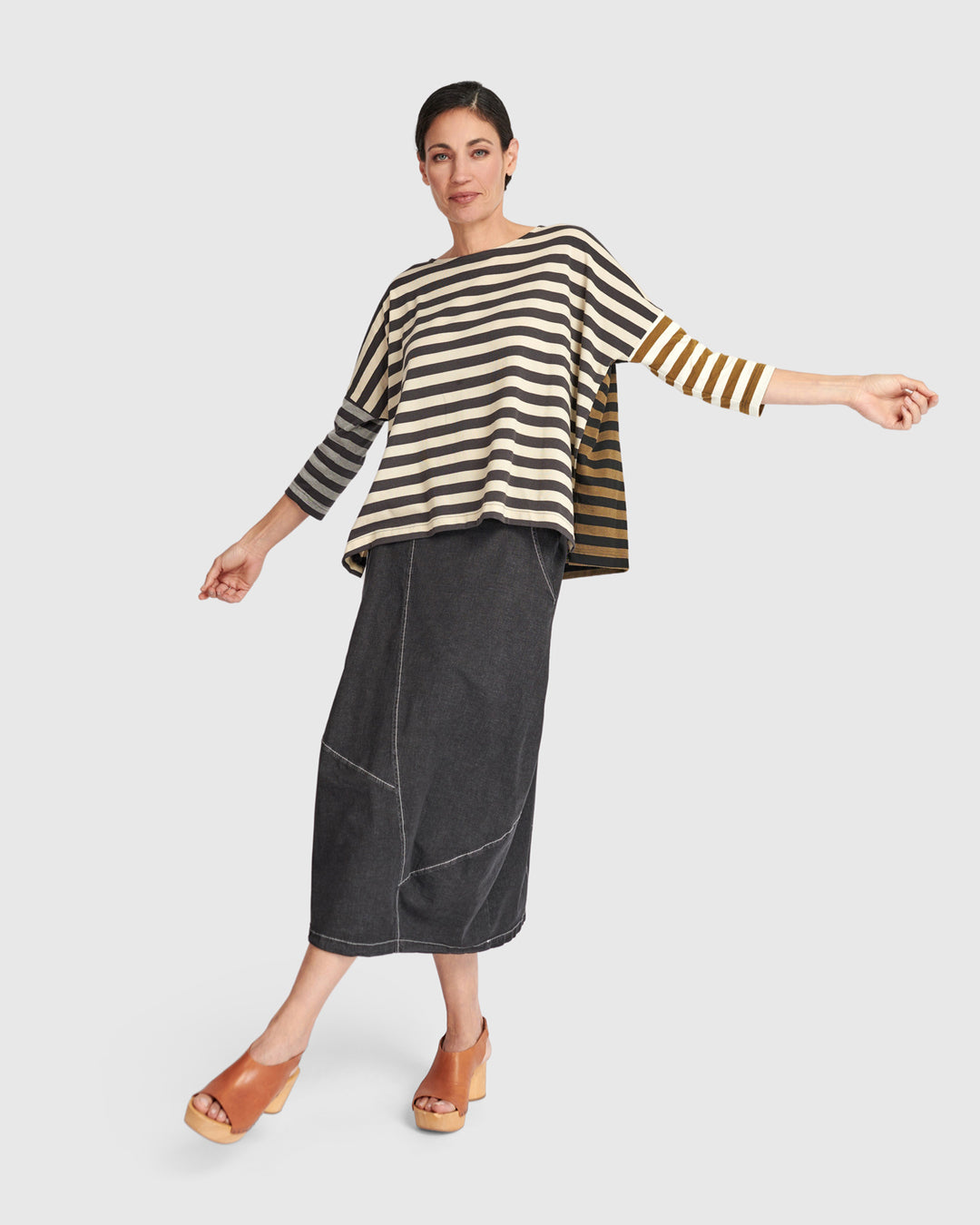 Urban Forever Boxy Tee, Stripes