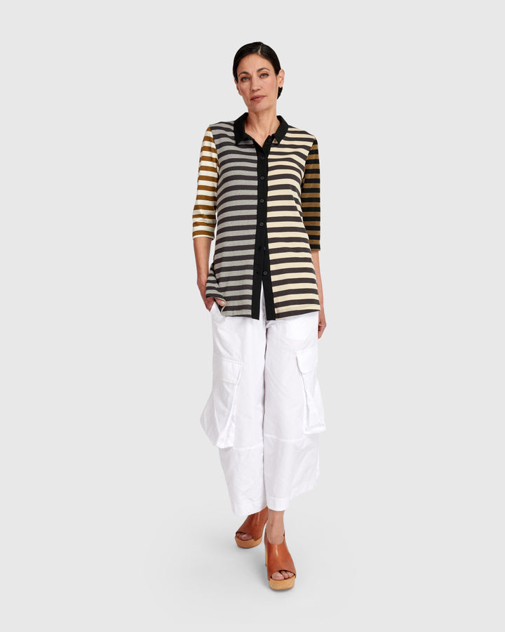 Urban Soft Button Up Shirt, Stripes