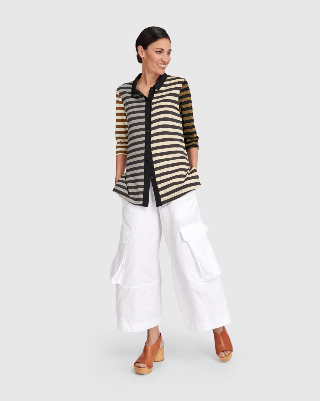 Urban Swish Wide Cargo Pants, White