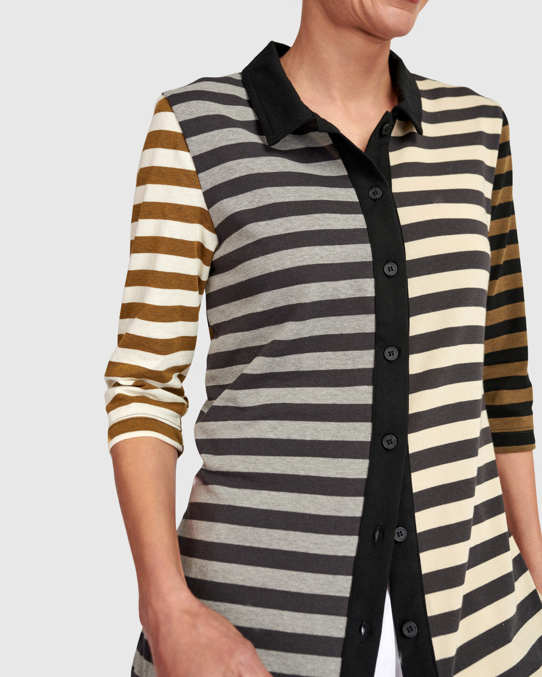 Urban Soft Button Up Shirt, Stripes