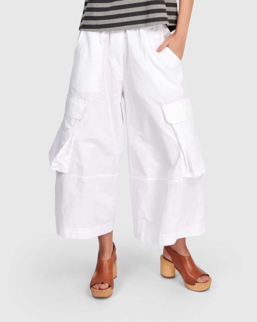 Urban Swish Wide Cargo Pants, White – Alembika U.S.