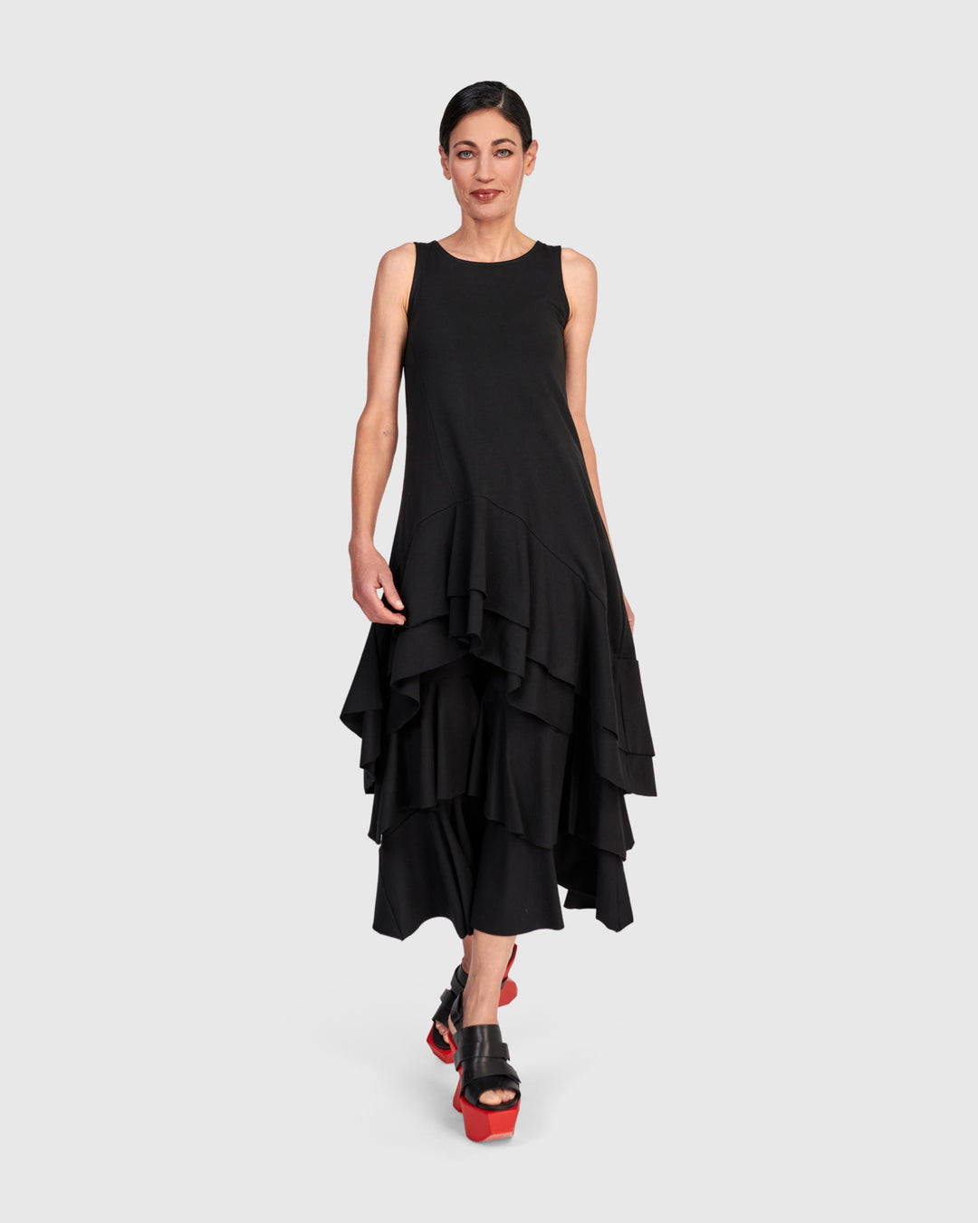 Urban Staple Ruffle Tunic, Black