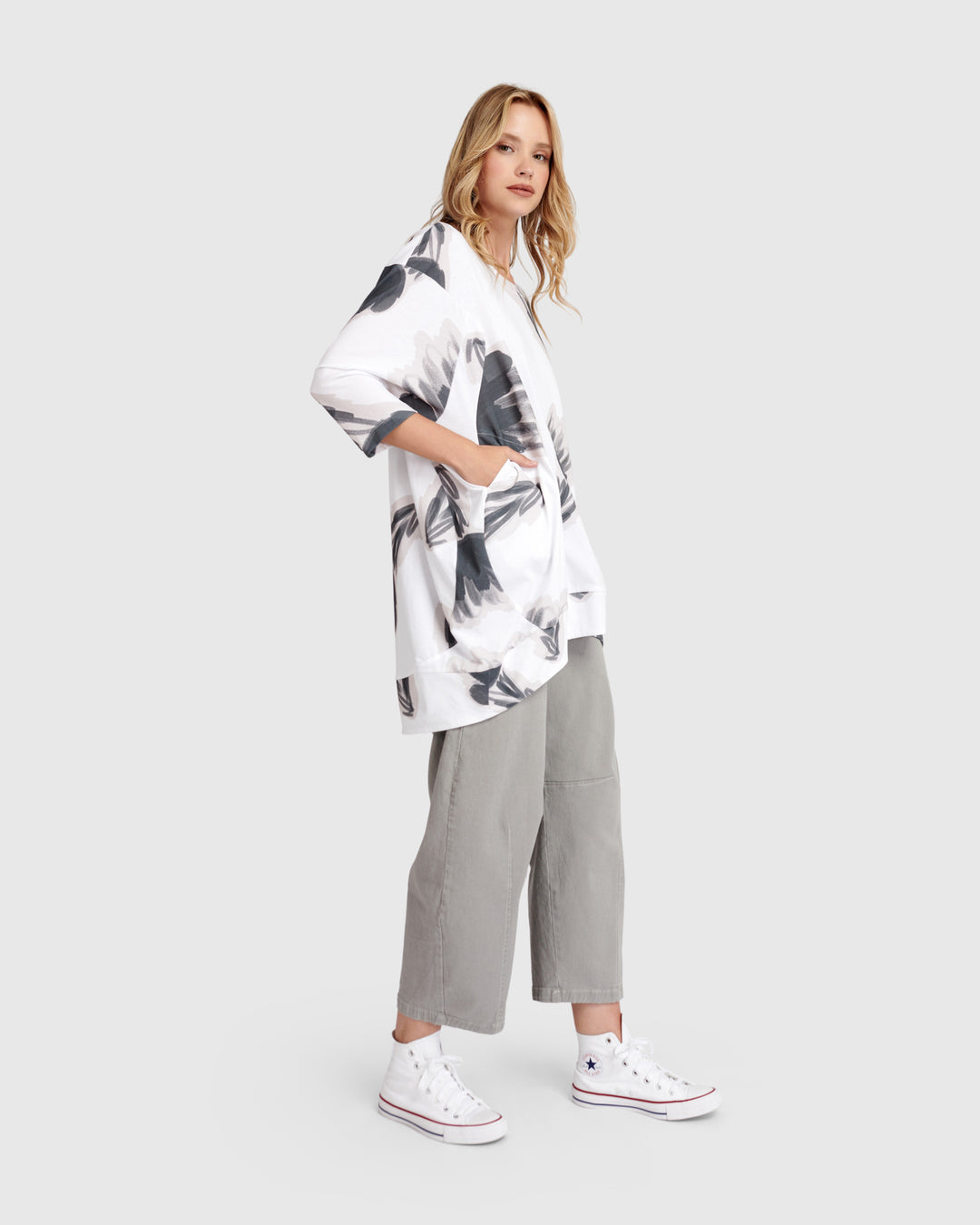 Urban Unplug Rounded Tunic, Cloud