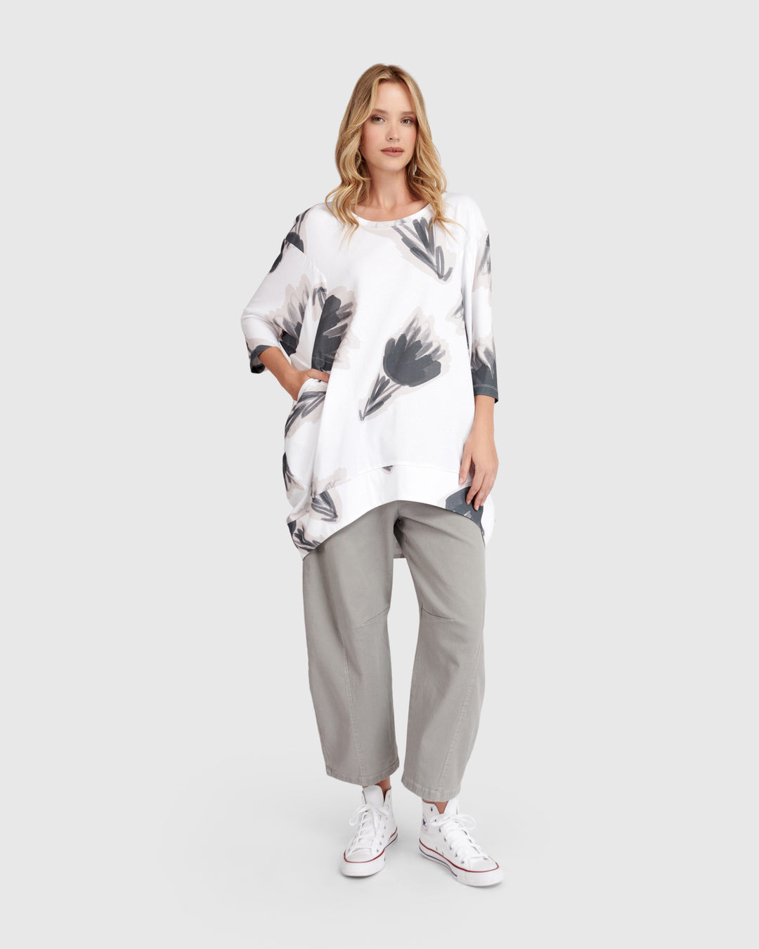 Urban Unplug Rounded Tunic, Cloud