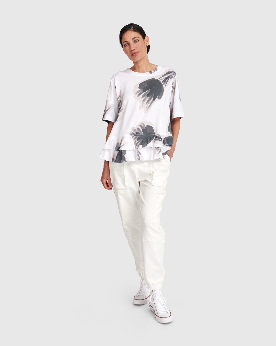 Cargo Jogger Pants, White