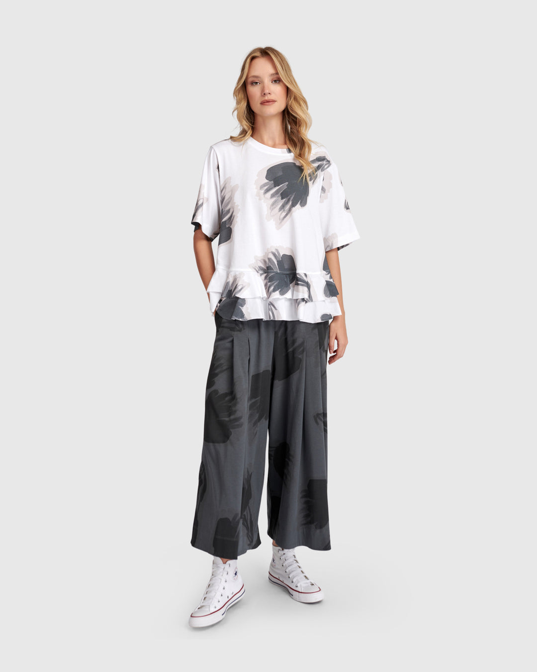 Urban Breather Palazzo Pants, Fog