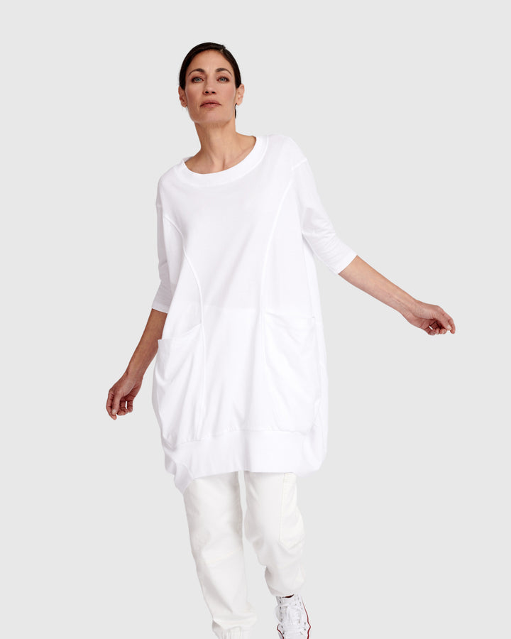 Urban Staple Rounded Tunic, White