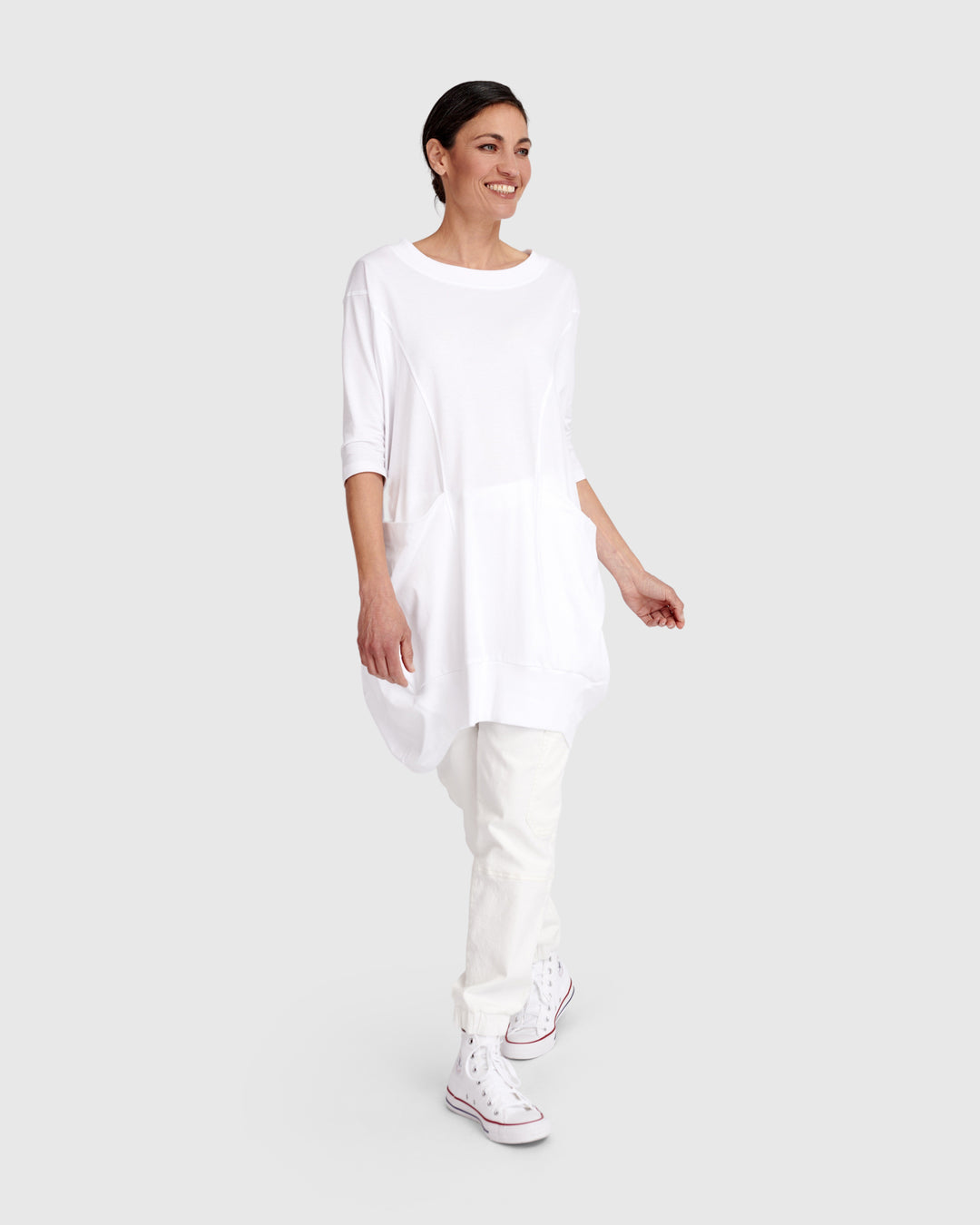 Urban Staple Rounded Tunic, White