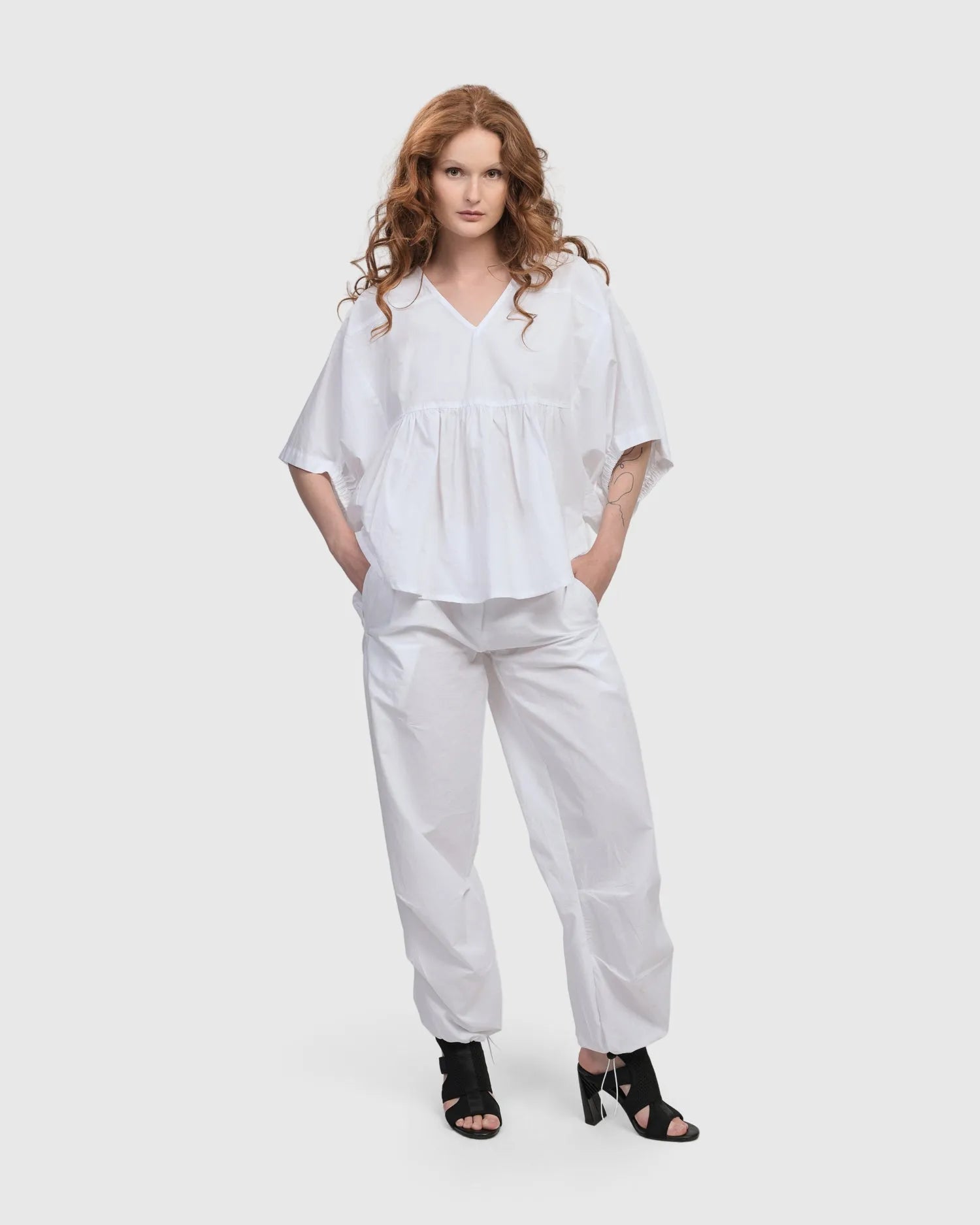 Urban Sophisticate Butterfly Blouse, White – Alembika U.S.