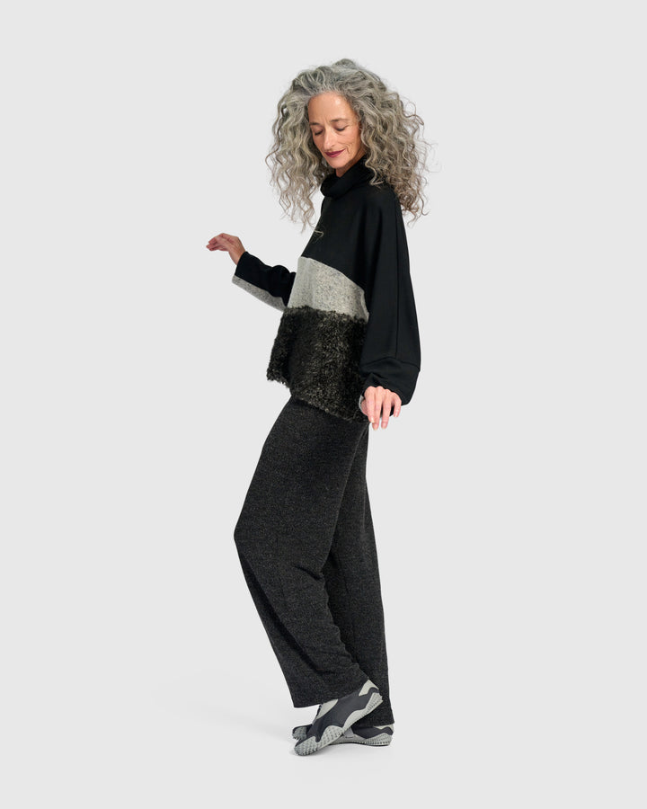 Urban Marl Knit Straight Pants, Shadow