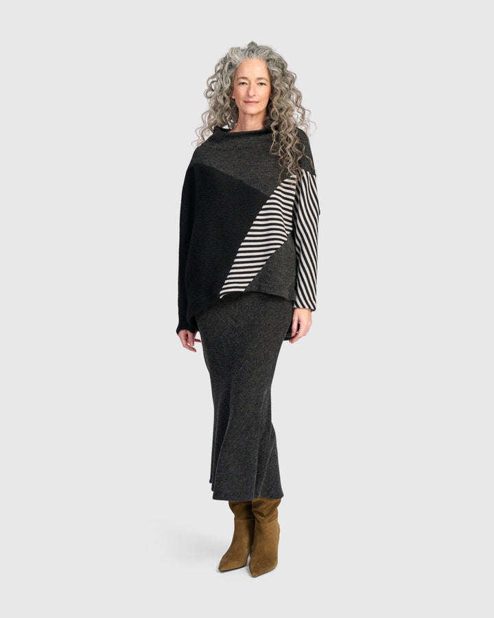 Urban Marl Knit Slim Skirt, Shadow