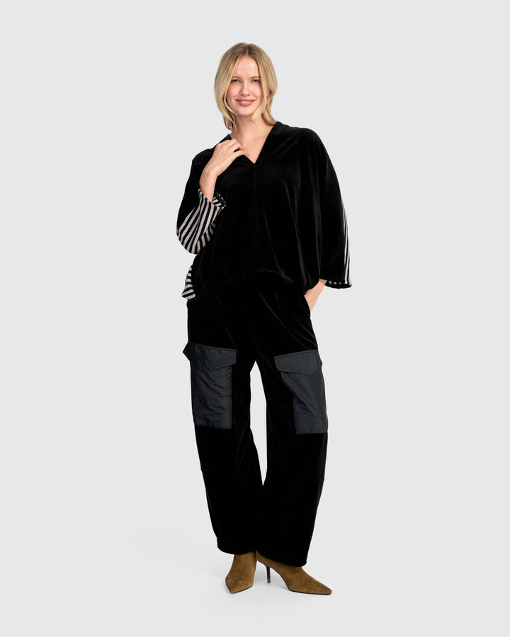 Urban Velvet Lounger Pants, Black