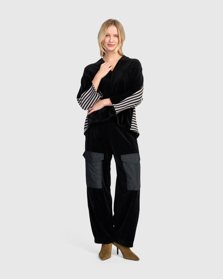 Urban Velvet Vav Top, Black Mix