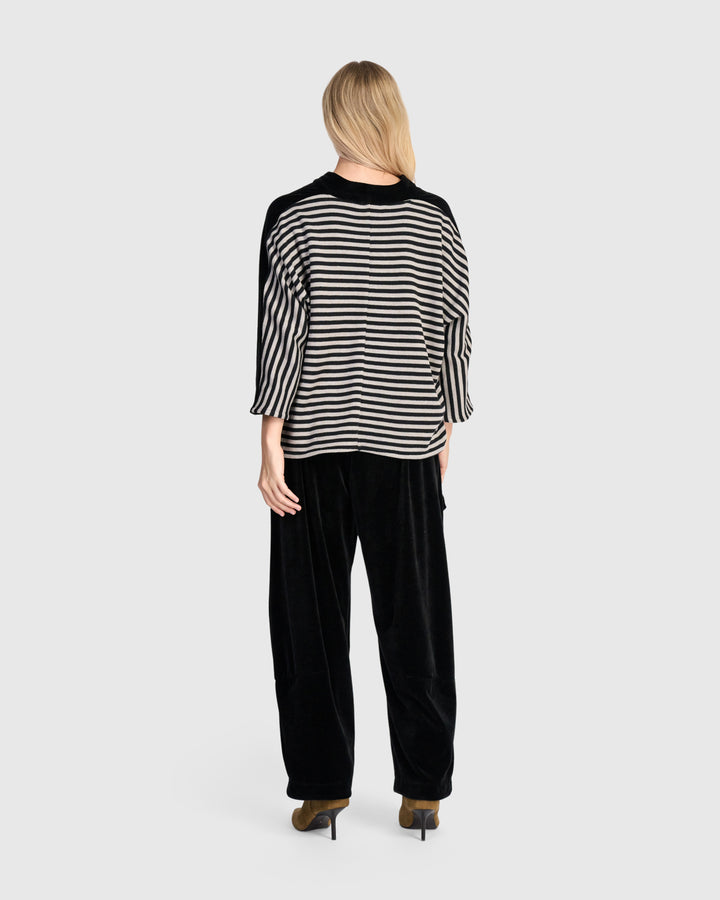 Urban Velvet Vav Top, Black Mix