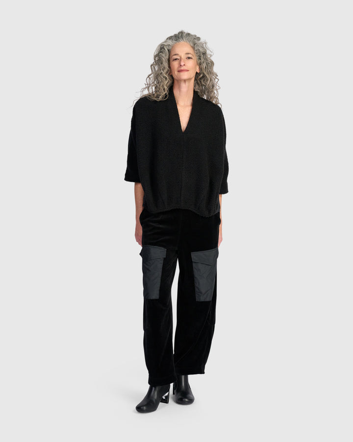 Urban Knit Vav Top, Black