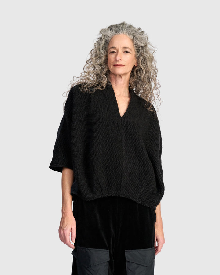 Urban Knit Vav Top, Black