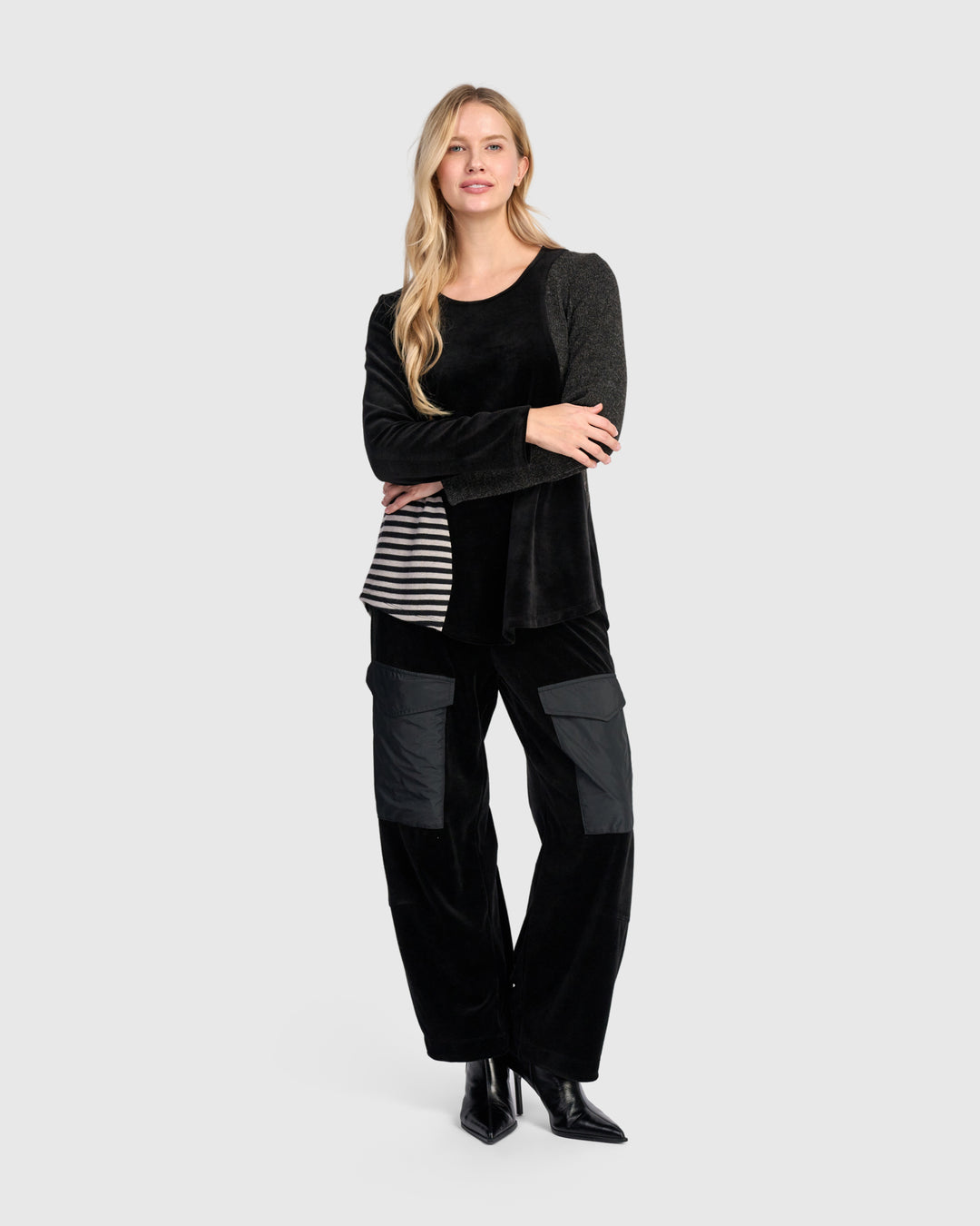 Urban Velvet Lounger Pants, Black
